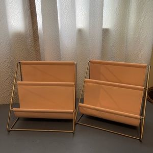 Pink and gold letter holder/organizer